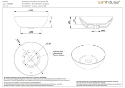 Vasque À Encastrer|Sanindusa Vasque céramique traditionnelle ronde a poser sur plan D38 Sanlife blanc