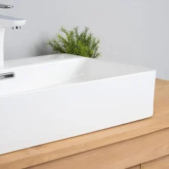 Vasque À Poser|Wanda Collection Vasque en céramique avec plage Olga 60cm