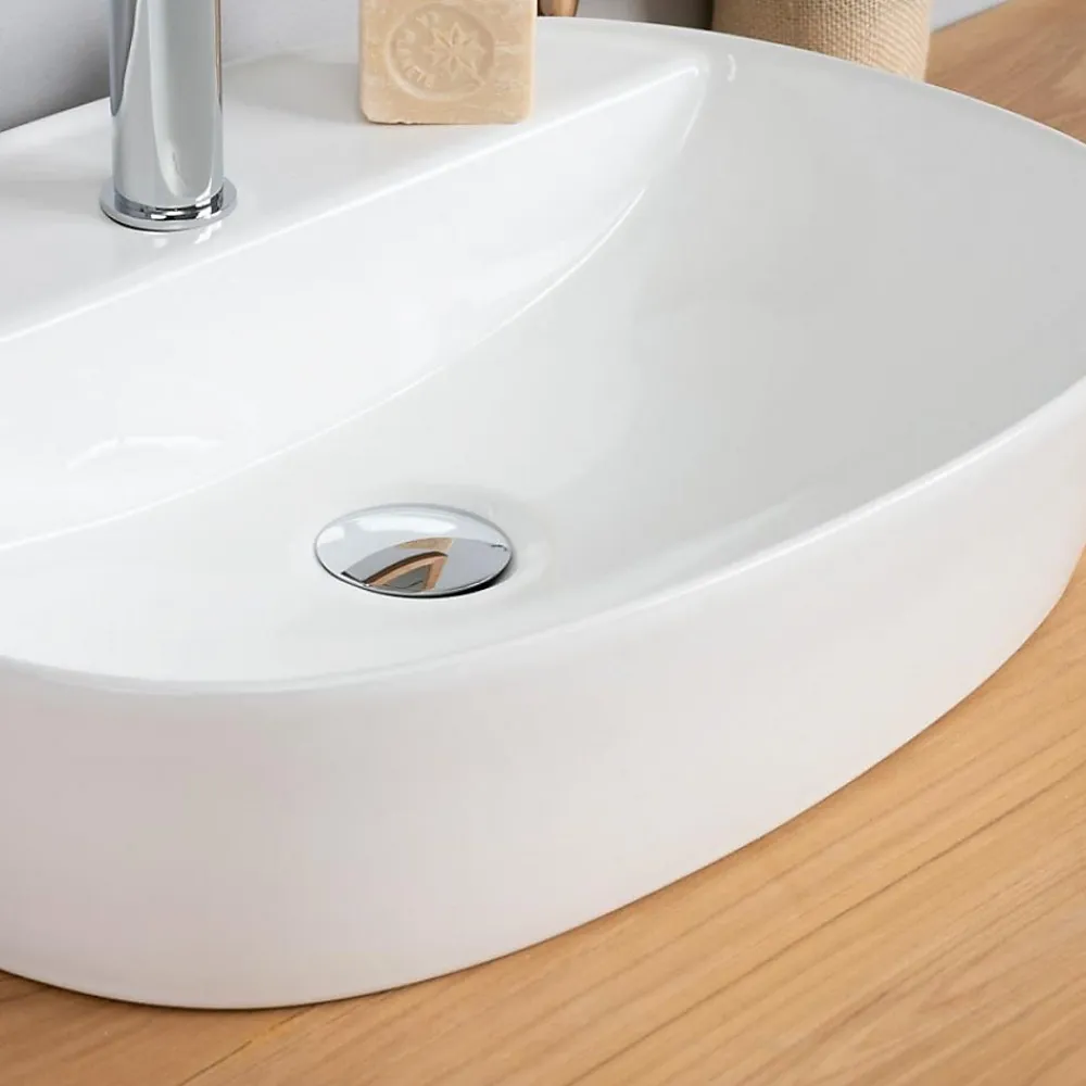 Vasque À Poser|Wanda Collection Vasque en céramique avec plage Bahia 50cm
