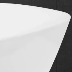 ECD Germany Vasque en céramique blanc avec bonde de vidage pour salle de bain 605x380x140 mm