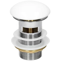 ECD Germany Vasque en céramique blanc avec bonde de vidage pour salle de bain 605x465x160 mm