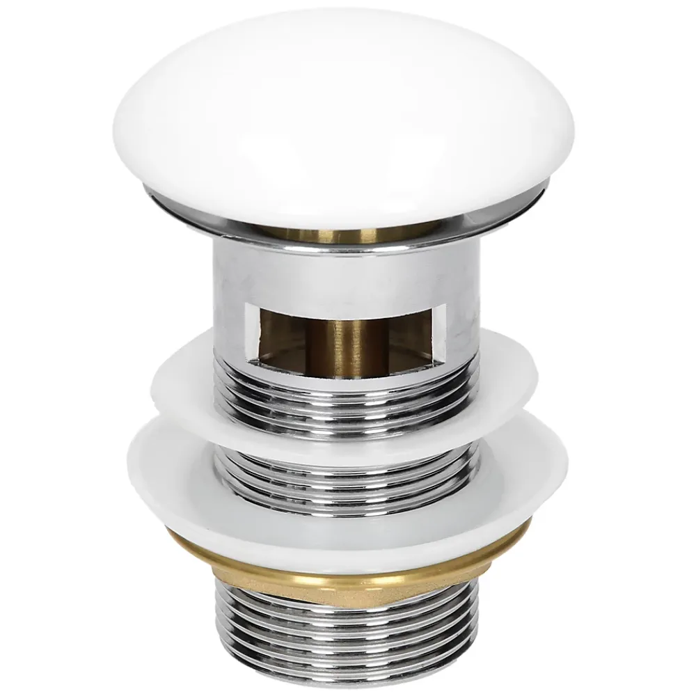 ECD Germany Vasque en céramique blanc avec bonde de vidage pour salle de bain 605x465x160 mm