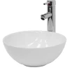 Vasque À Poser|ECD Germany Vasque en céramique blanc avec bonde de vidage pour salle de bain