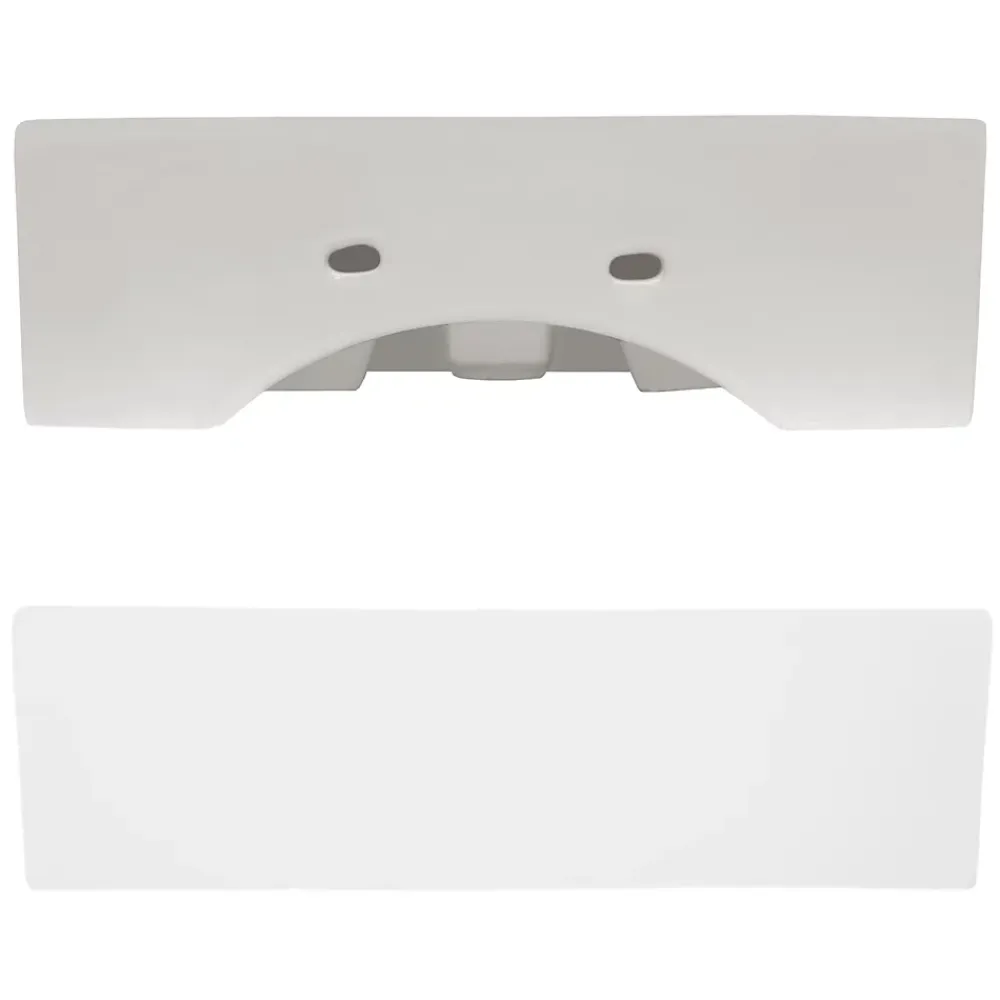 ECD Germany Vasque en céramique blanc avec bonde de vidage pour salle de bain 415x360x130 mm