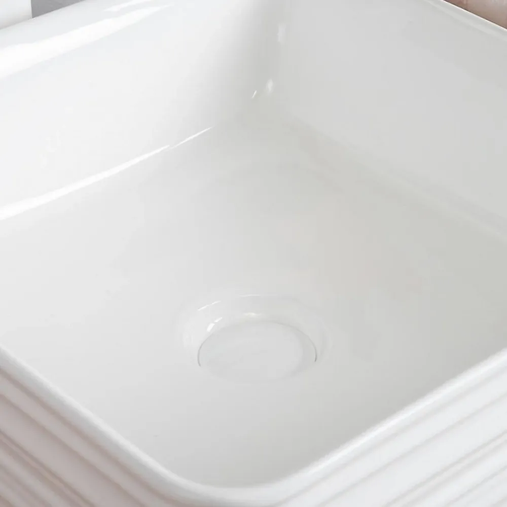 Vasque À Poser|Wanda Collection Vasque en céramique carré Trooper 39cm