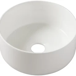 Planète Bain Vasque Lave mains Jany 25 cm - Blanc brillant - Faible diamètre - Rebords fins