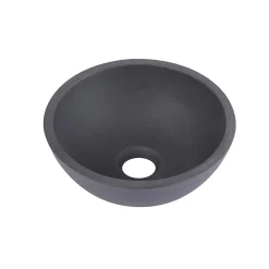 Plan Vasque Lave-Mains|Mob-In Vasque lave-mains à poser ronde en béton gris 26cm