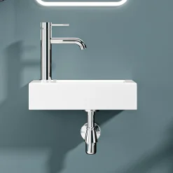 Lavabo|Dileci Vasque lave-mains sortie gauche (36,5x18x9cm) -