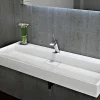 Bernstein Vasque moderne suspendue 70x46x15cm en marbre coulé avec trous prépercés - BS6001