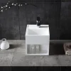 Bernstein Vasque murale 30x30x30cm avec espace de rangement - blanc mat - TWG31