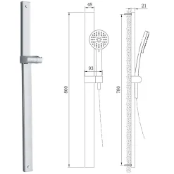 Lavabo|Bernstein Vasque murale 100x46x20cm en fonte minérale avec espace de rangement - TWG62