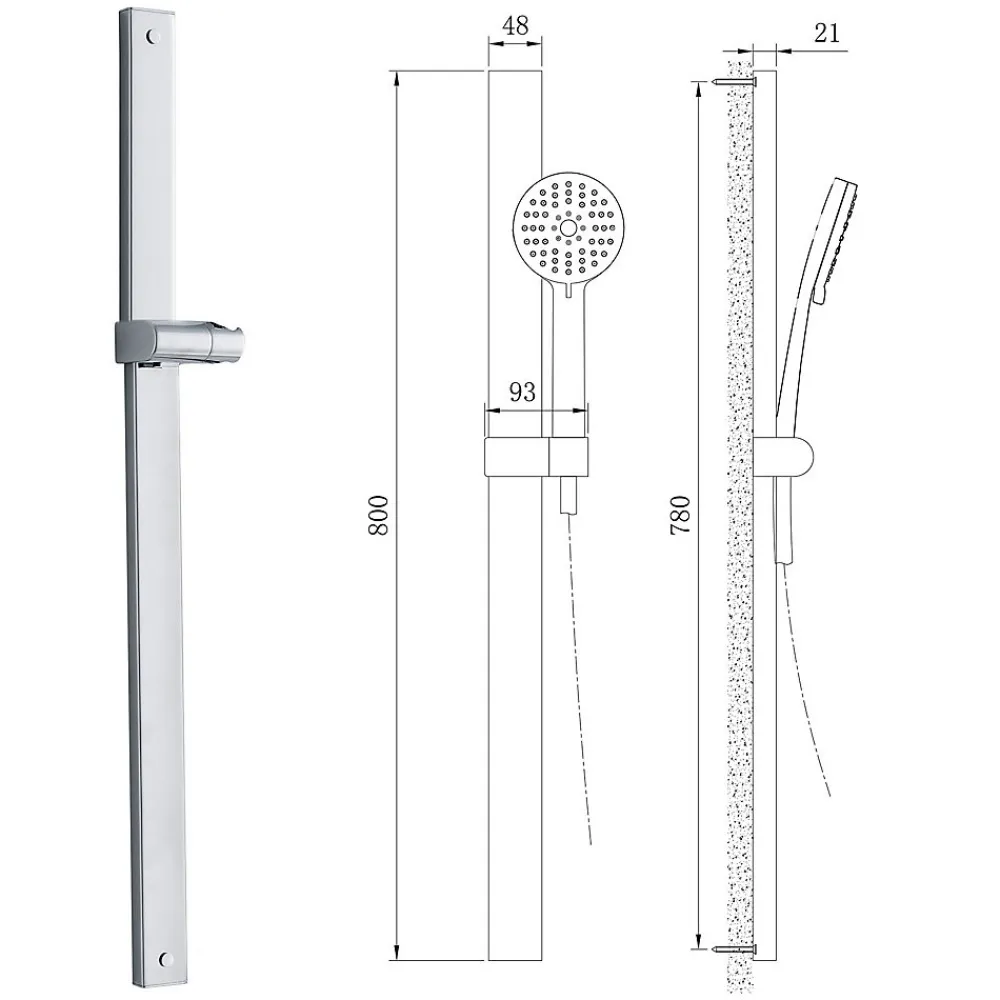 Lavabo|Bernstein Vasque murale 100x46x20cm en fonte minérale avec espace de rangement - TWG62