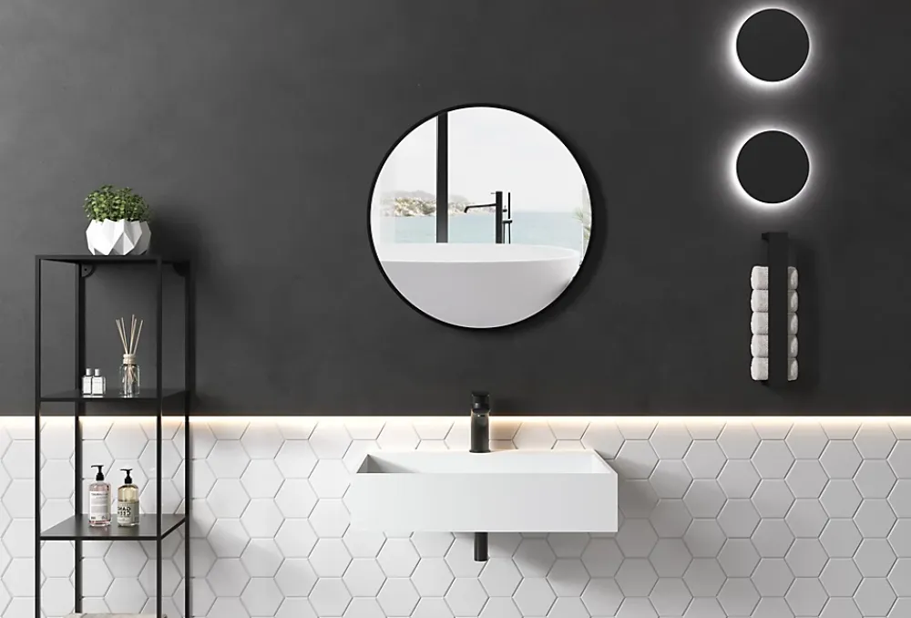 Lavabo|Bernstein Vasque murale 60x46x13cm en fonte minérale - PB2080 - blanc mat