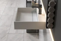 Lavabo|Bernstein Vasque murale 60x46x13cm en fonte minérale - PB2080 - blanc mat