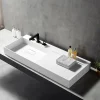 Bernstein Vasque murale 120x50x12cm ou à poser avec espace de rangement - fonte minérale - TWG222