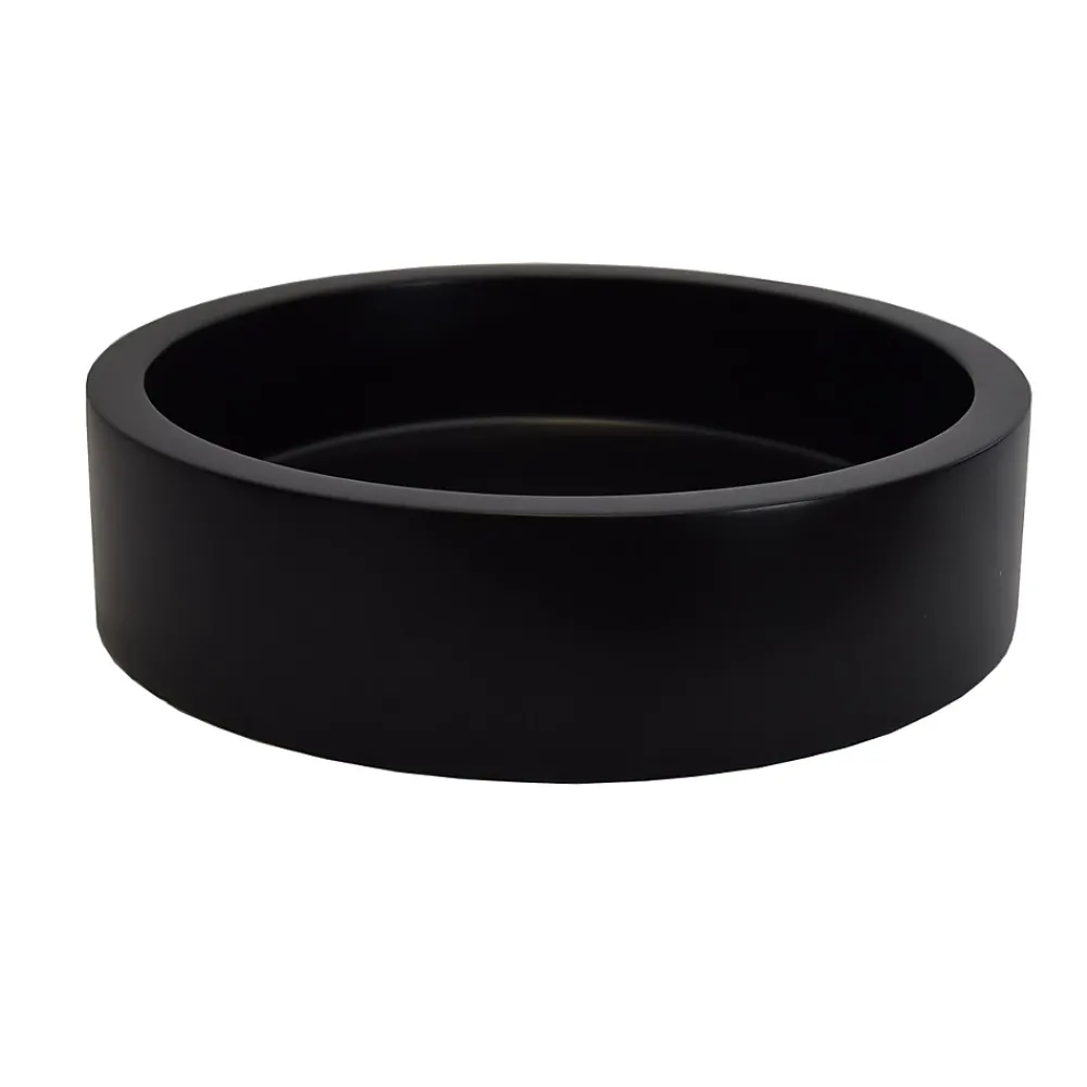 Vasque À Poser|Ocean Line Vasque ronde à poser effet béton noir, Arlequin