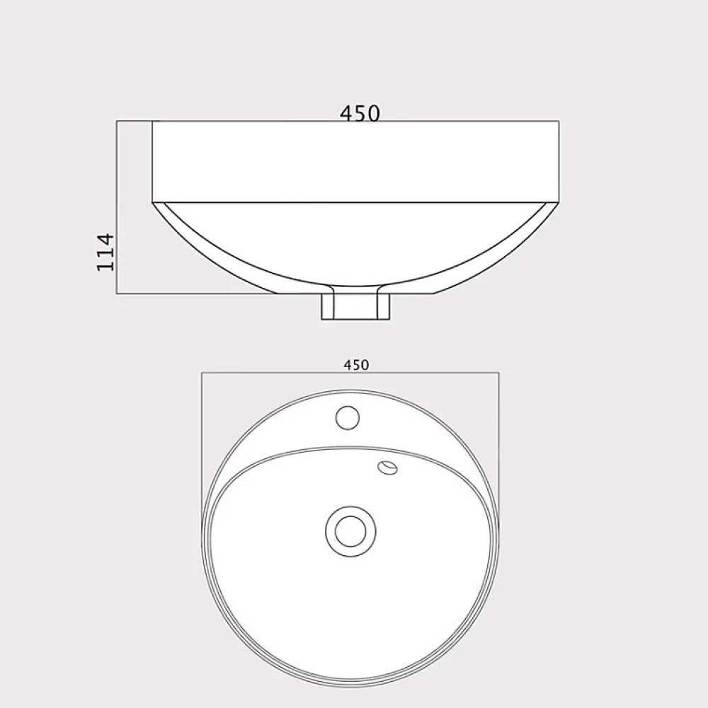 Cuisibane Vasque ronde à poser RESIBOL 45 cm - Blanc