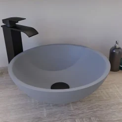 Plan Vasque Lave-Mains|Cuisibane Vasque ronde à poser TREND - Gris mat
