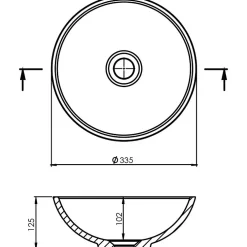 Plan Vasque Lave-Mains|Cuisibane Vasque ronde à poser TREND - Gris mat