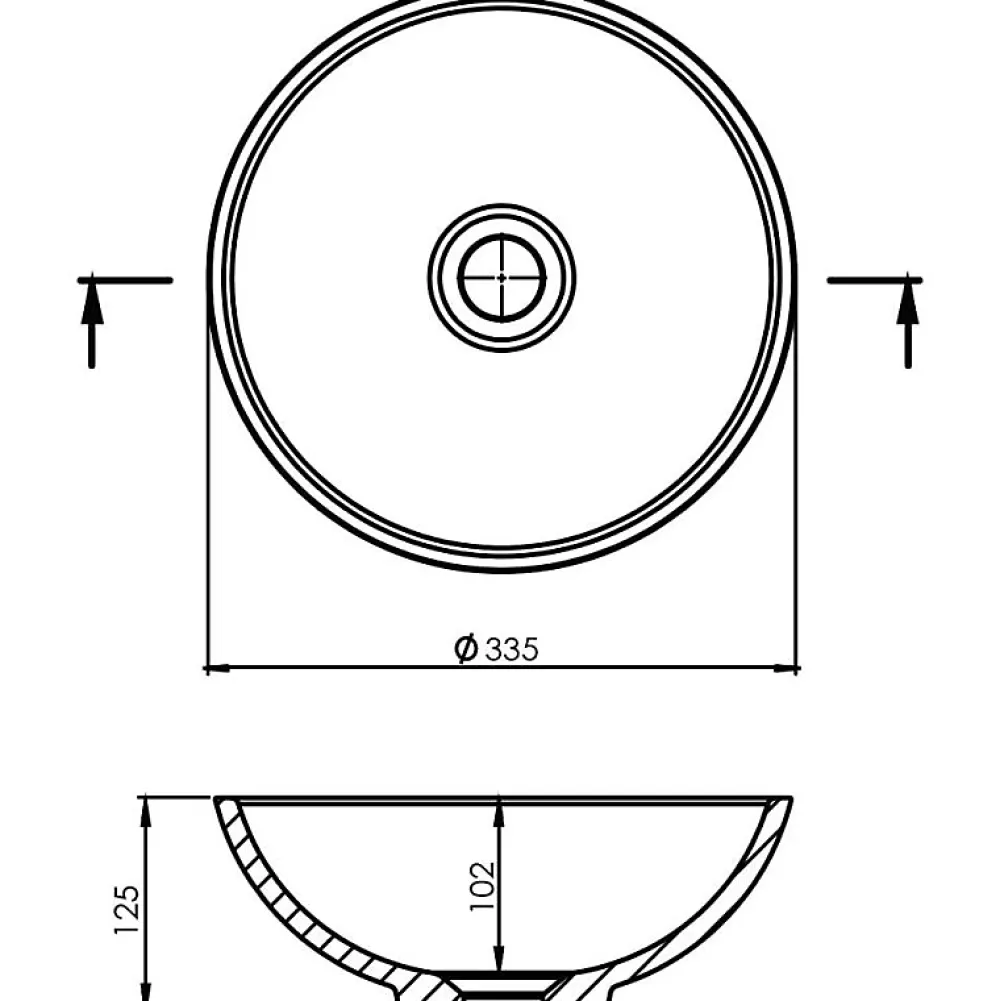 Plan Vasque Lave-Mains|Cuisibane Vasque ronde à poser TREND - Gris mat