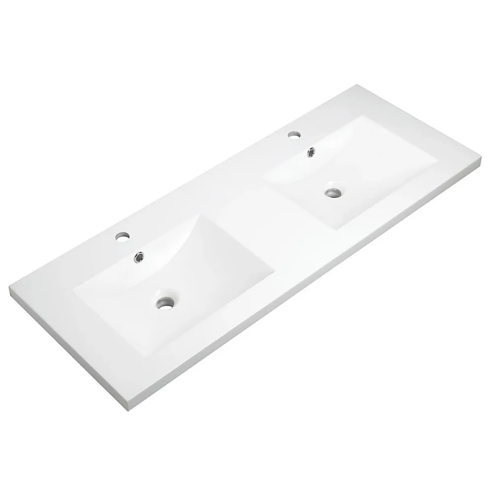 Plan Double Vasque|Bain-Bain Vasque résine 120Cm NOLAN -