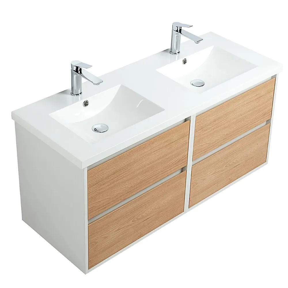 Plan Double Vasque|Bain-Bain Vasque résine 120Cm NOLAN -