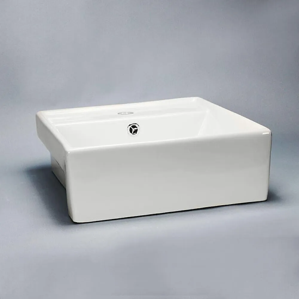 Rue Du Bain Vasque Semi Encastrable Carrée céramique - 41x41 cm - Pure
