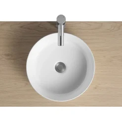 Vasque À Encastrer|Homesight Vasque semi-encastrée ronde céramique blanc Aito