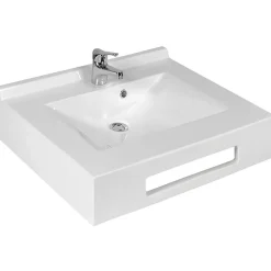Plan Vasque Lave-Mains|Cuisibane Vasque suspendue carrée EVIDENCE 70 cm - blanc