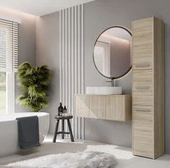 Topeshop VERONA - Colonne de salle de bain 30x30x170 - Meuble salle de bain - Rangement salle de bain - Colonne rangement