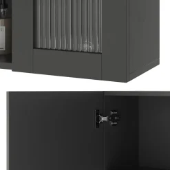 Armoire De Toilette|Vicco Gris 60x50cm avec miroir