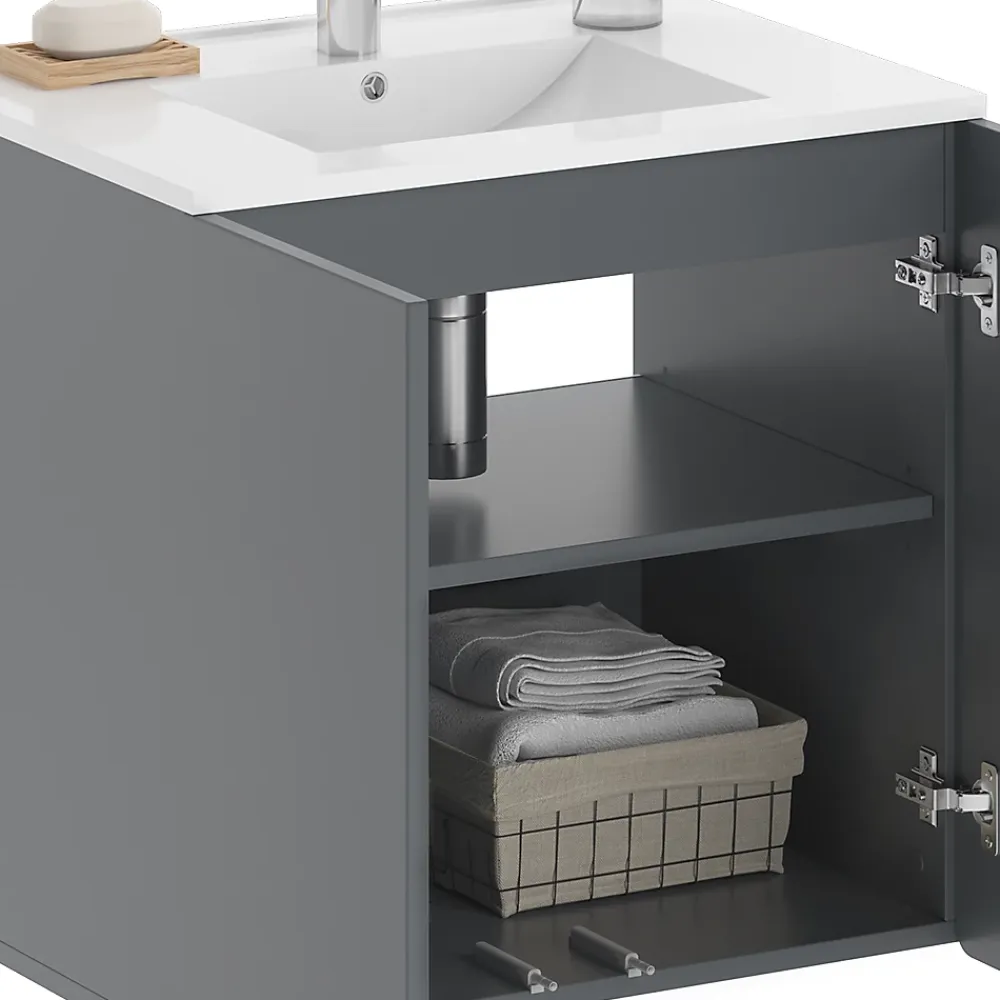 Vicco Meuble sous lavabo Gris