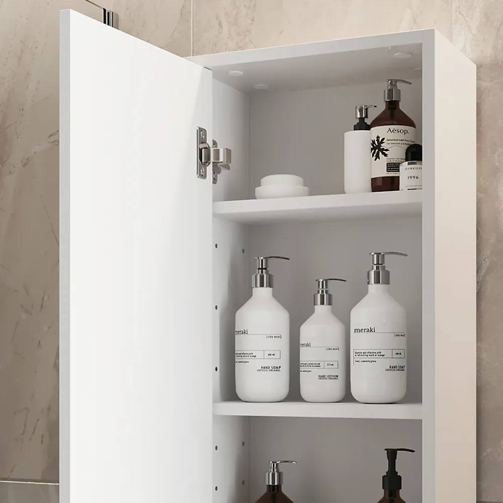 Vicco Armoire de Blanc brillant/Chêne doré 81.6x35cm avec porte