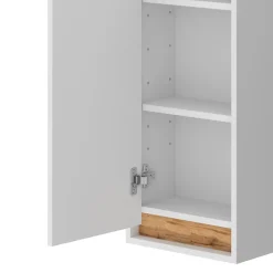 Vicco Armoire de Blanc brillant/Chêne doré 81.6x35cm avec porte