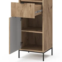 Vicco Armoire de salle de bain Chêne Viking 40x190cm avec porte et tiroir