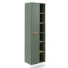 Vicco Armoire de salle de bain Vert/Anthracite 50x170cm avec des étagères ouvertes
