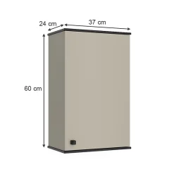 Armoire De Salle De Bains|Vicco Armoire de salle de bain Grège 37x60cm