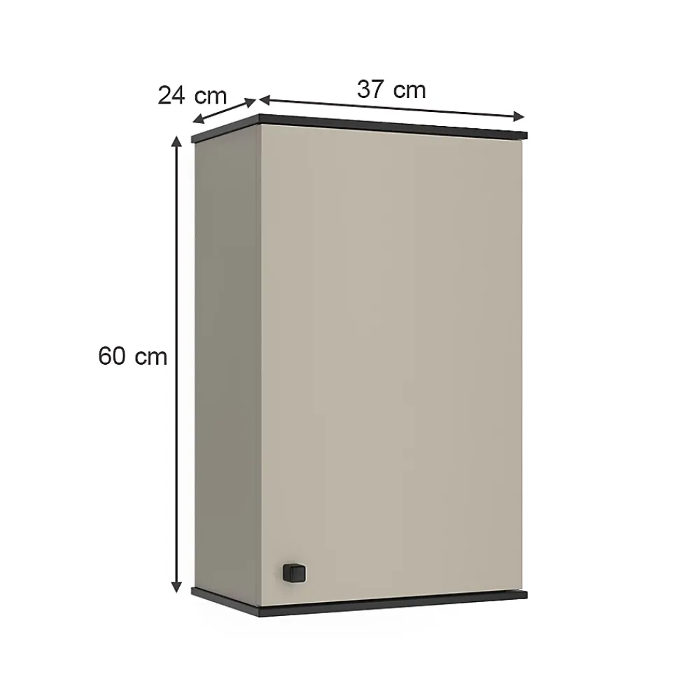 Armoire De Salle De Bains|Vicco Armoire de salle de bain Grège 37x60cm