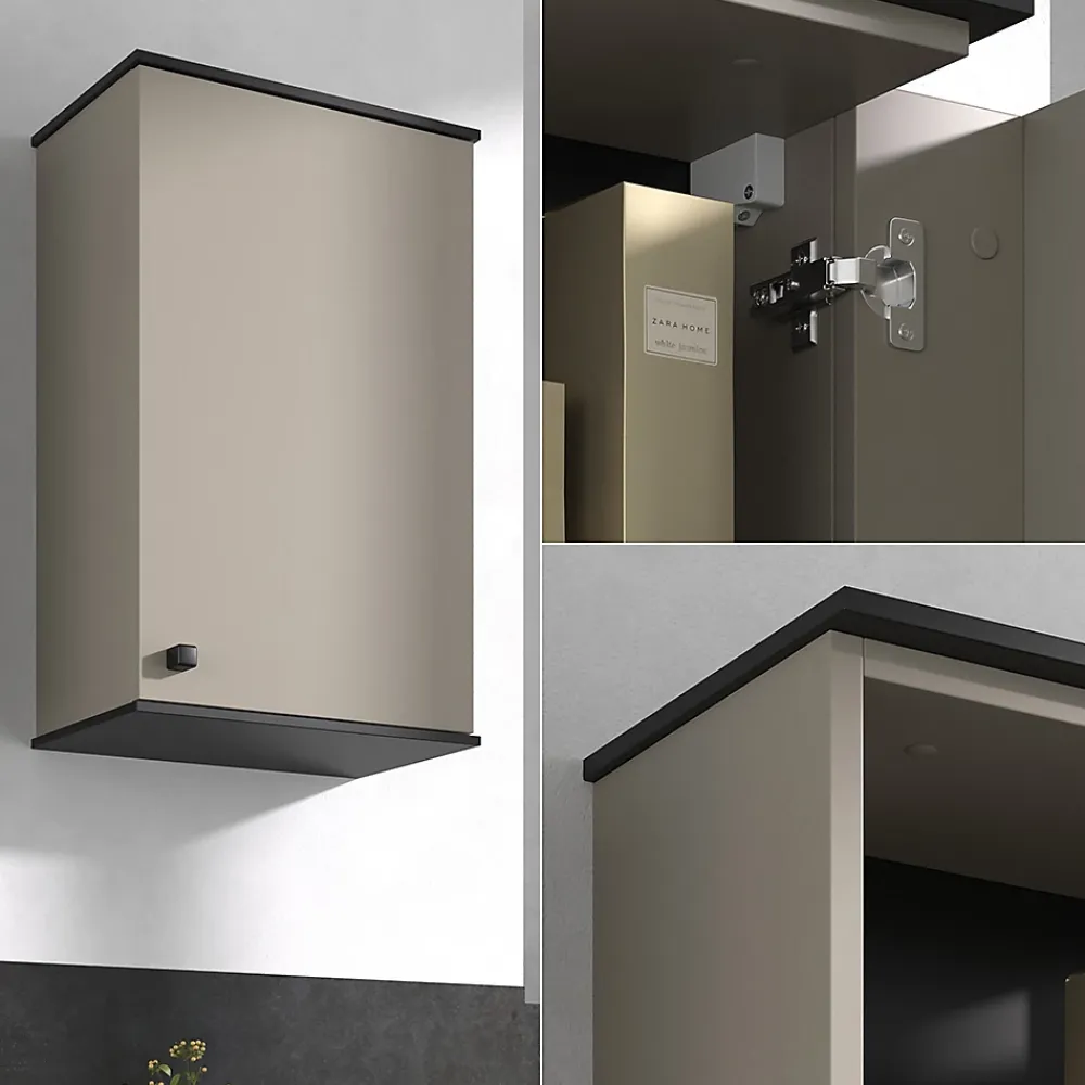 Armoire De Salle De Bains|Vicco Armoire de salle de bain Grège 37x60cm