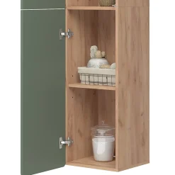 Colonne De Salle De Bains|Vicco Armoire de salle de bain Vert/force de lor Chêne 36.6x171.6cm