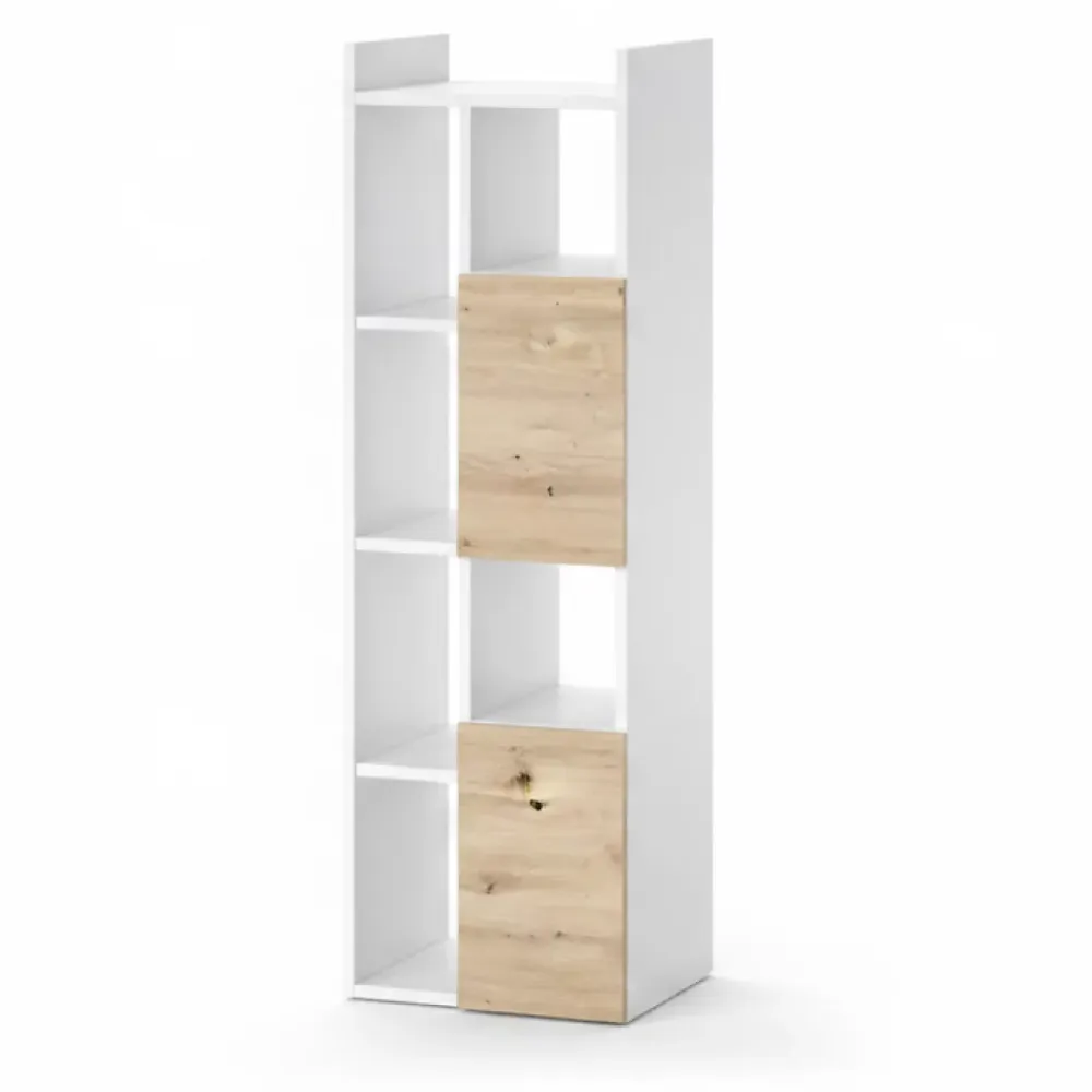 Colonne De Salle De Bains|Vicco Armoire de salle de bain Blanc 36x117cm avec 2 tiroirs