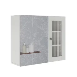 Vicco Armoire de toilette Blanc 60x50cm avec miroir