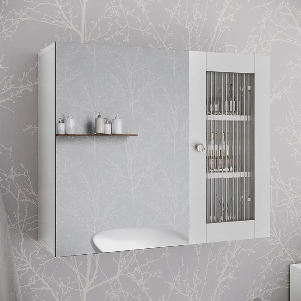 Vicco Armoire de toilette Blanc 60x50cm avec miroir