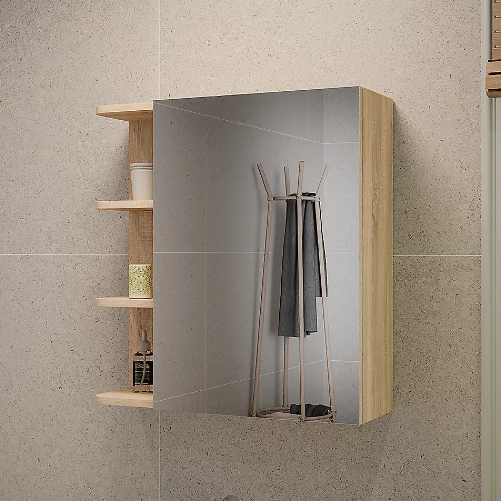 Armoire De Toilette|Vicco Armoire de toilette Sonoma 62x64cm