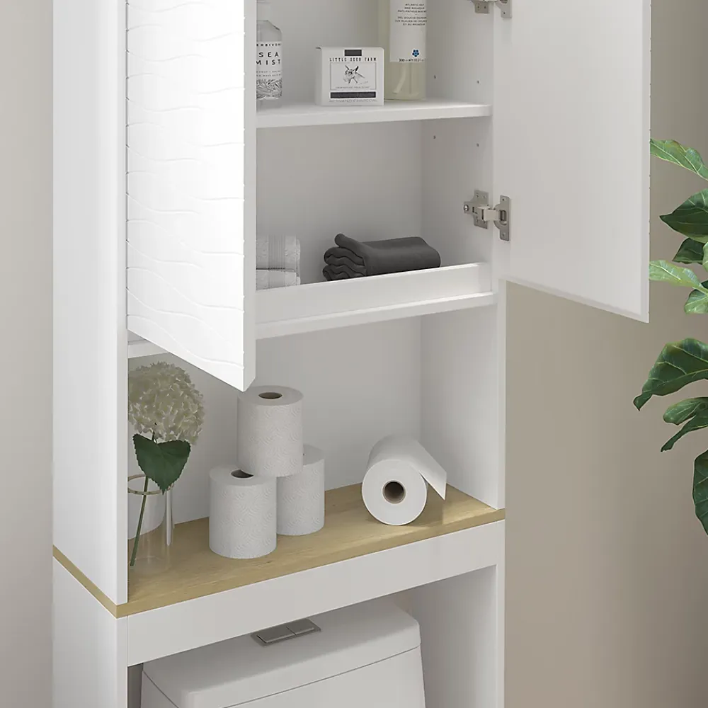 Meuble Wc|Vicco Armoire de toilette Blanc 60x163cm