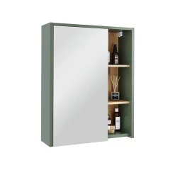 Armoire De Toilette|Vicco Armoire de toilette Vert/Artisan 60x75cm