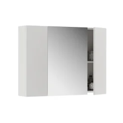 Armoire De Toilette|Vicco Armoire de toilette Blanc 80x59.2cm avec des étagères