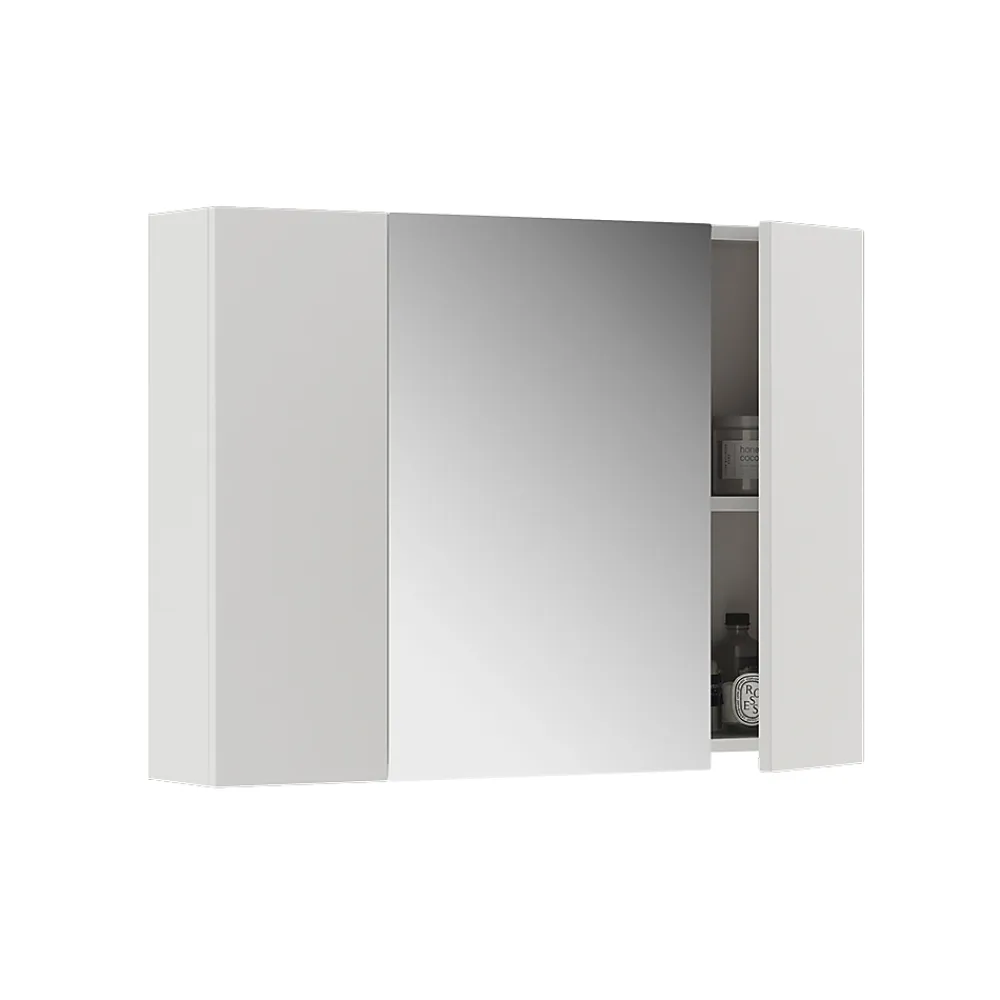Armoire De Toilette|Vicco Armoire de toilette Blanc 80x59.2cm avec des étagères