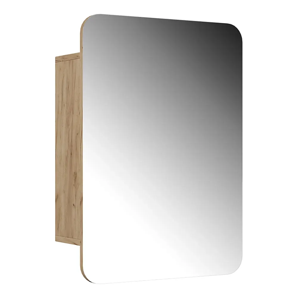 Armoire De Toilette|Vicco Armoire de toilette Chêne de force doré 70x50cm avec des étagères
