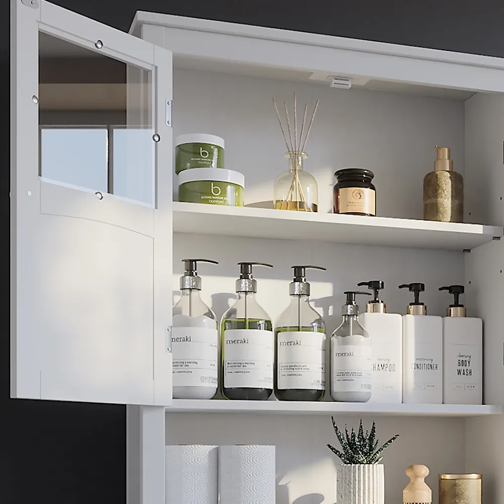 Meuble Wc|Vicco Armoire de toilette Blanc 69x171cm